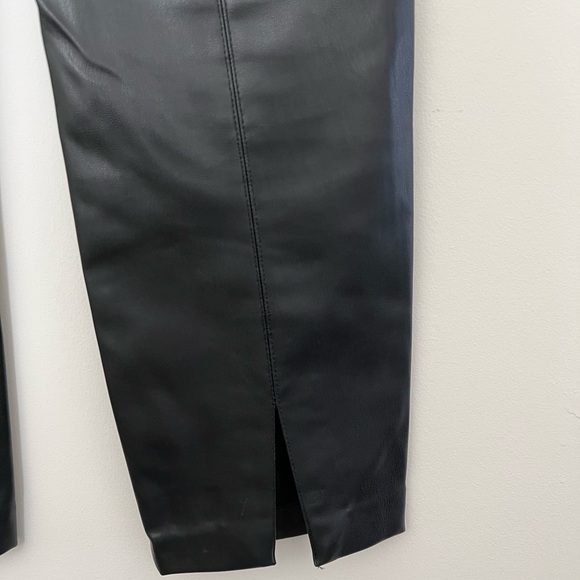 Zara Faux Leather Side Zip Pants - Picture 7 of 9